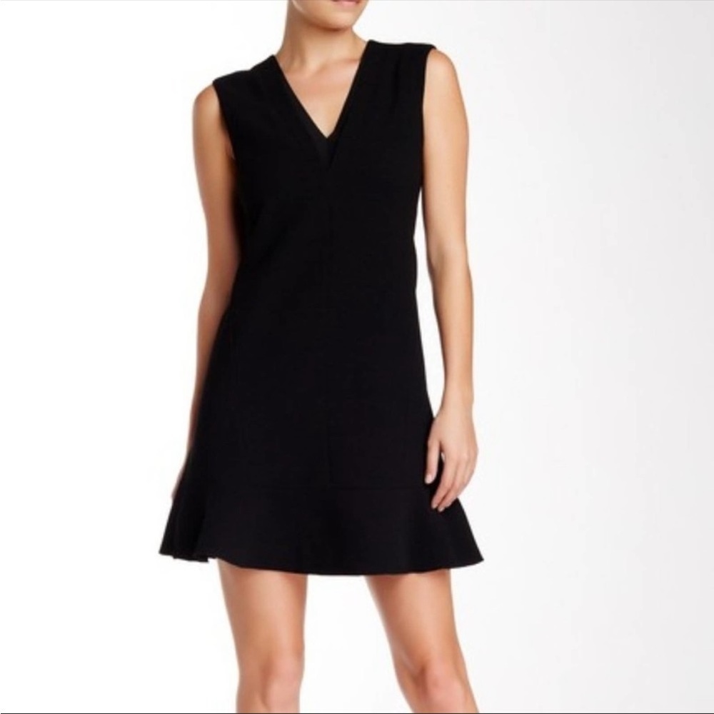 NWT Rebecca Taylor Black Sleeveless Crepe Dress Size 12 Wedding Guest